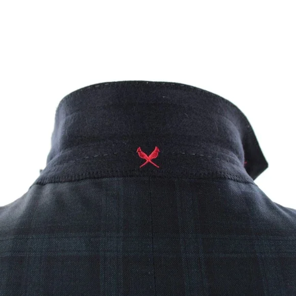 Cardinal of Canada NWT Wool Sport Coat Size 40S US In Dark Green w/ Navy Plaid